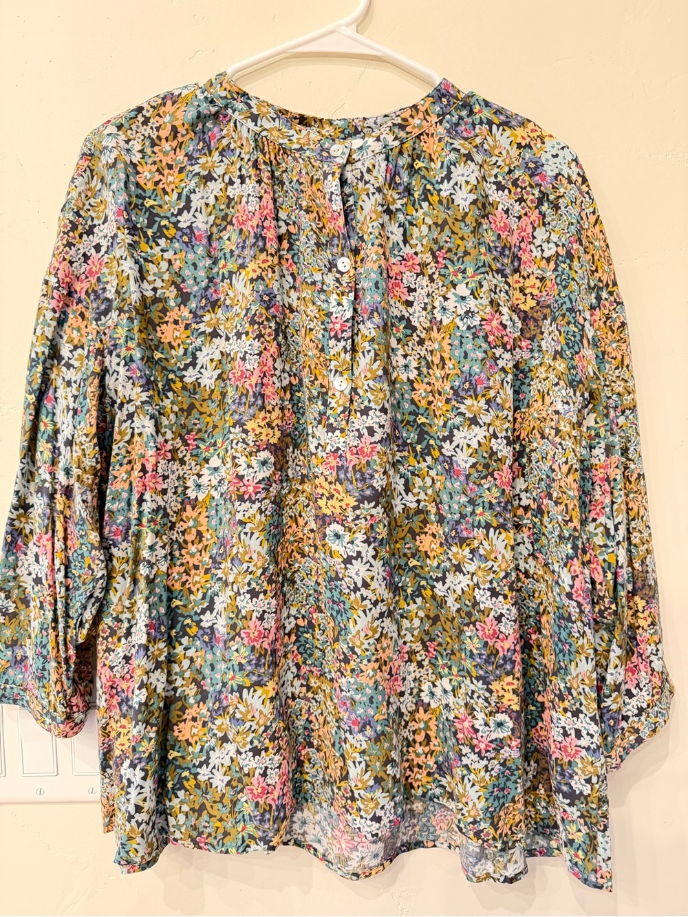 JJill Floral Blouse in Multi-Color - NWT